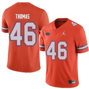 Men's Florida Gators #46 Will Thomas NCAA Jordan Brand Orange Authentic Stitched College Football Jersey ITT8562VT